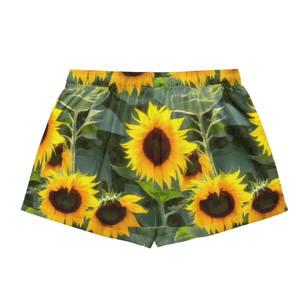 Solar Bloom on Women's Pajama Shorts — Back
