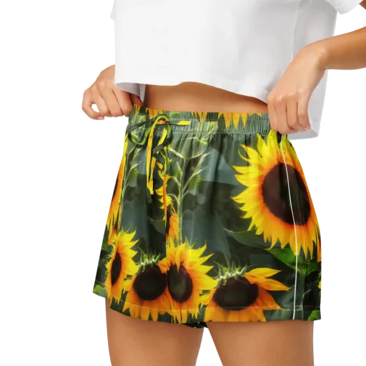 Solar Bloom on a Women's Pajama Shorts