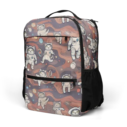 Orbiting Tabby on a Utility Backpack