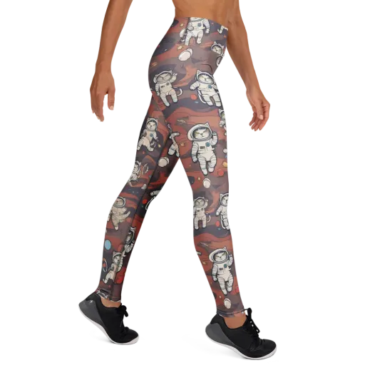 Orbiting Tabby on a Yoga Leggings
