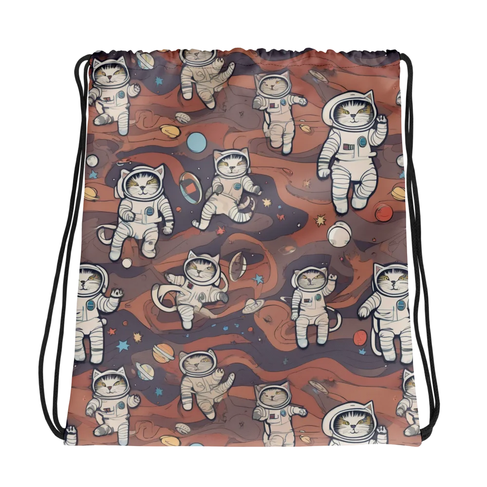 Orbiting Tabby on Drawstring Bag — Photo