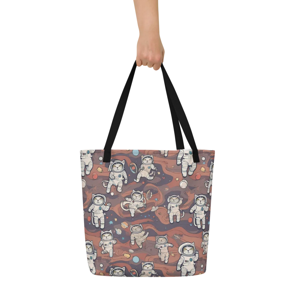 Orbiting Tabby on Large Tote Bag W/ Pocket — Front