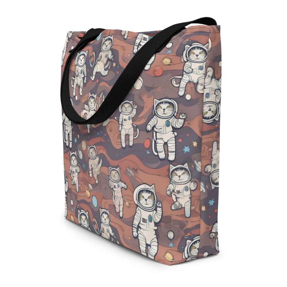 Orbiting Tabby on Large Tote Bag W/ Pocket — Front
