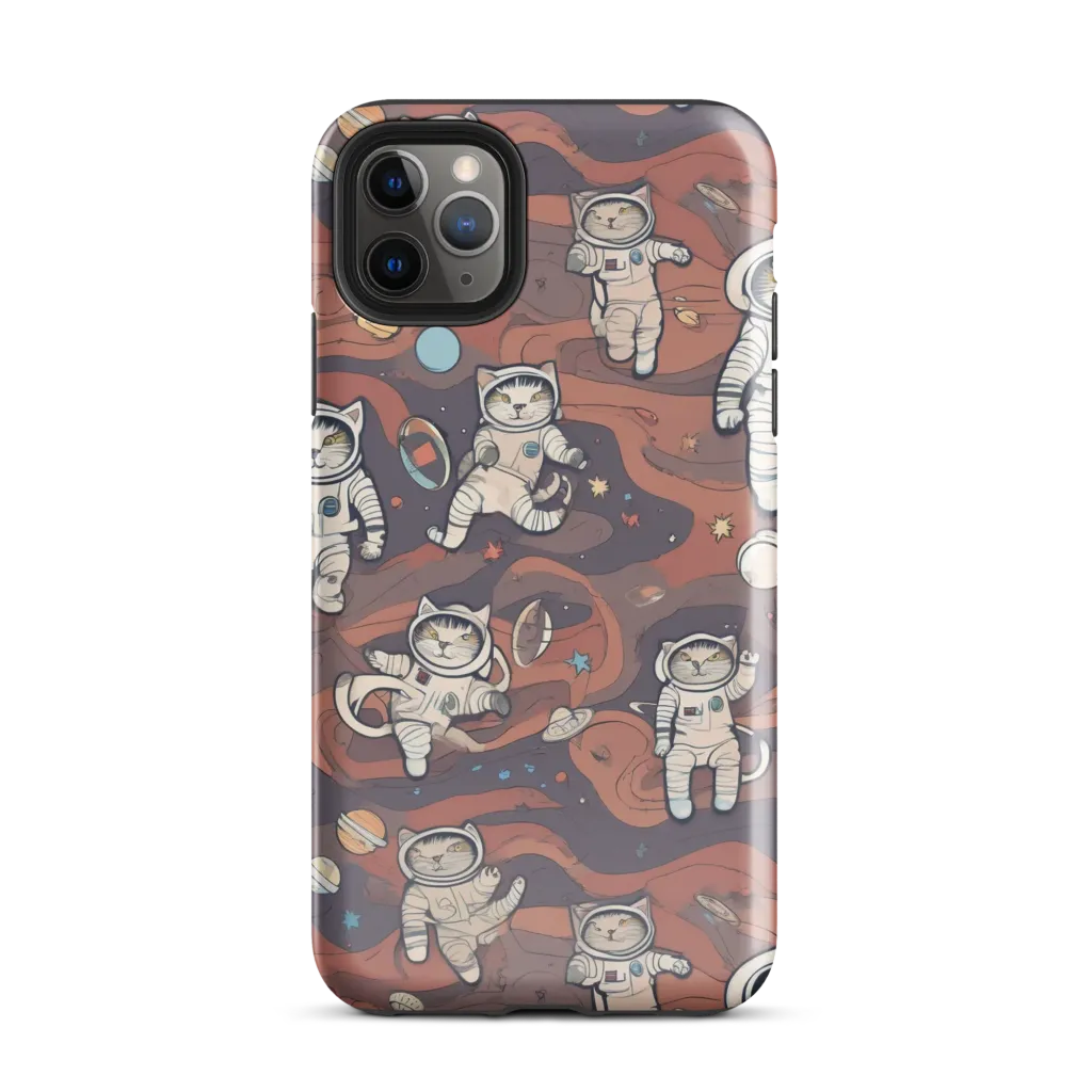 Orbiting Tabby on Tough Case for iPhone® — Front