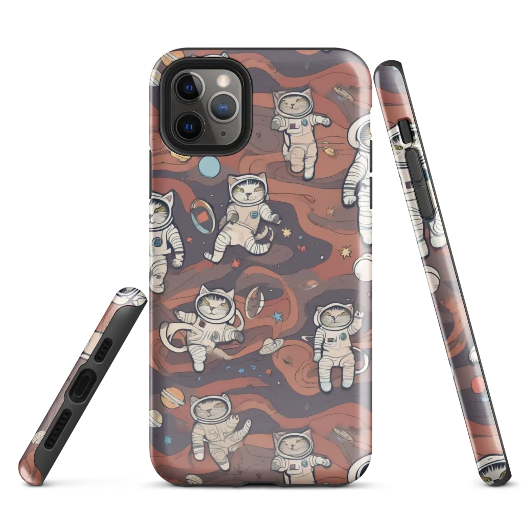 Orbiting Tabby on Tough Case for iPhone® — Front