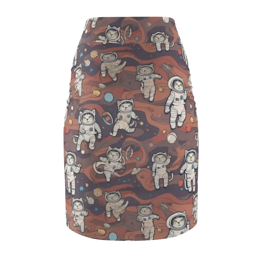 Orbiting Tabby on Pencil Skirt — Back