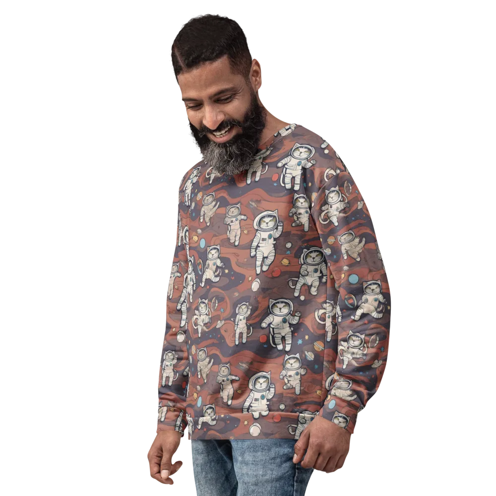 Orbiting Tabby on Sweatshirt — Left Front