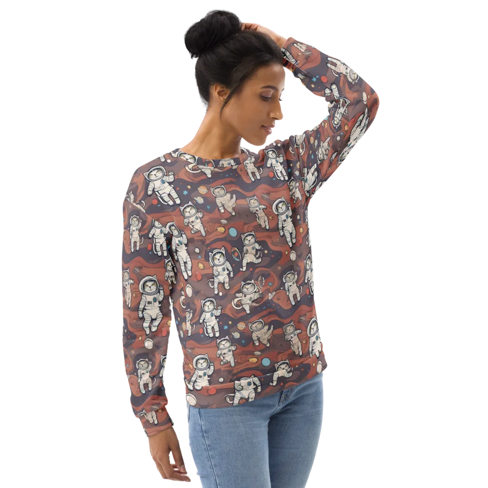 Orbiting Tabby on Sweatshirt — Right Front