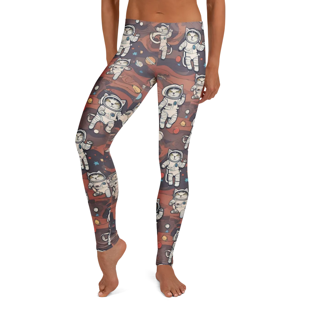 Orbiting Tabby on Leggings — Front