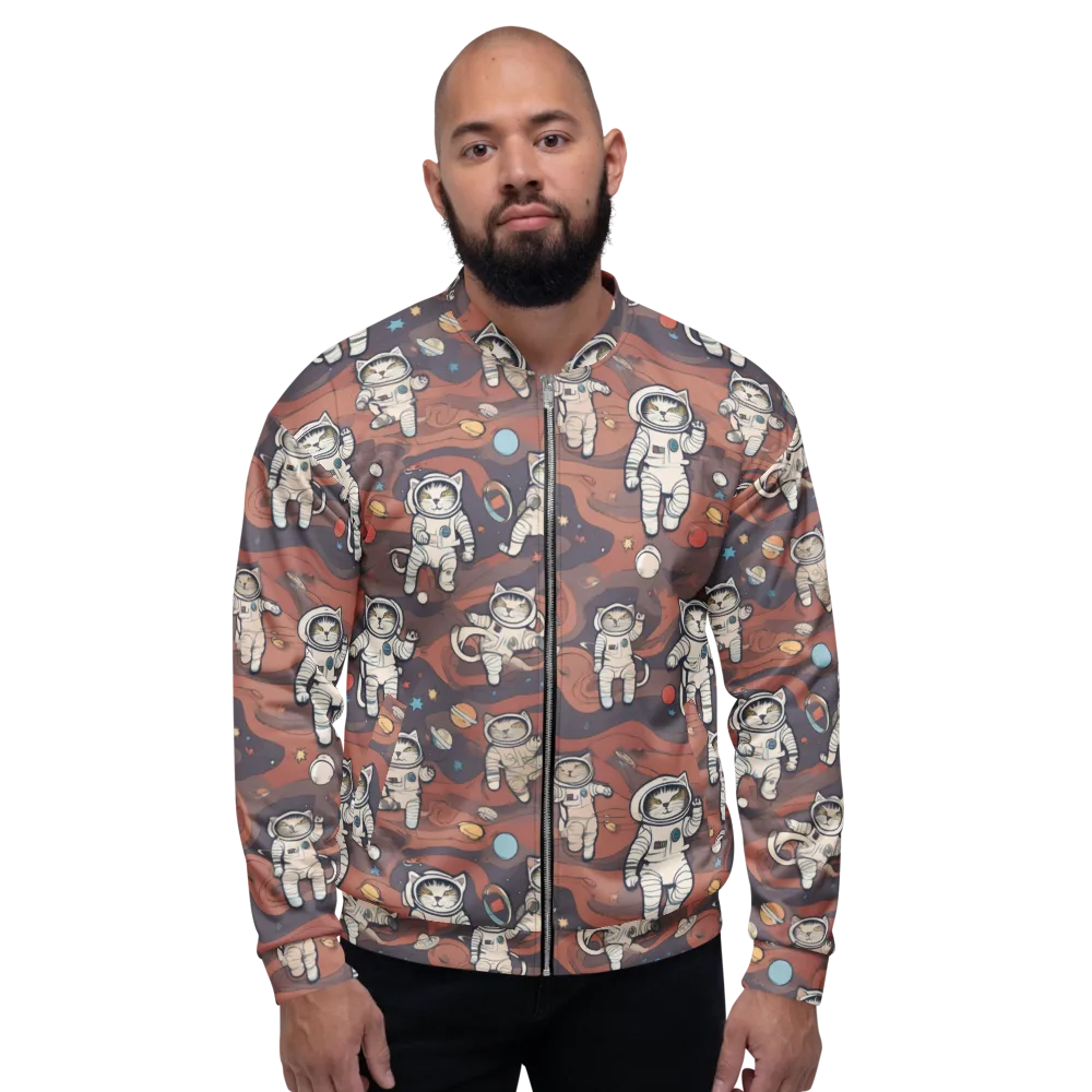 Orbiting Tabby on Bomber Jacket — Front