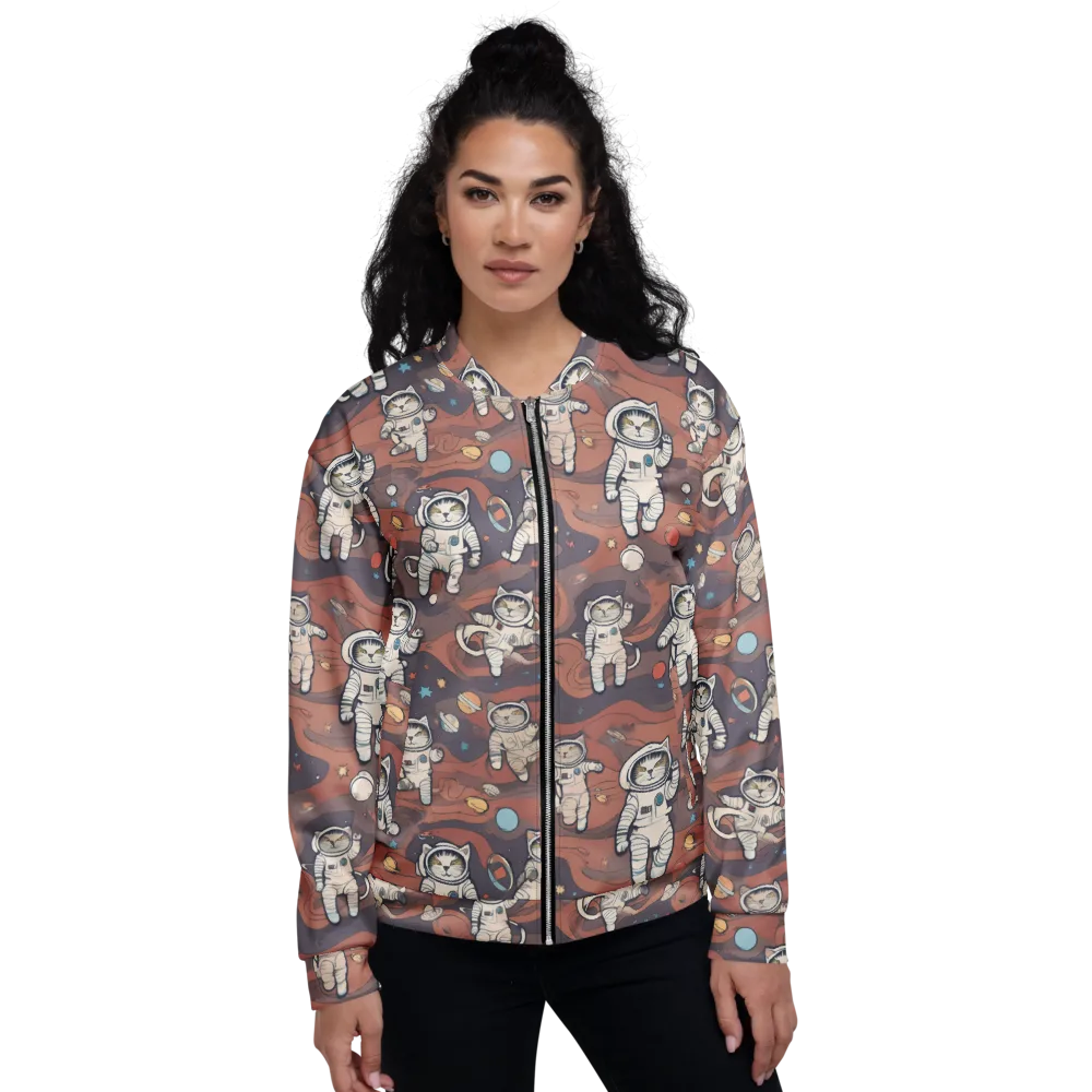 Orbiting Tabby on Bomber Jacket — Front