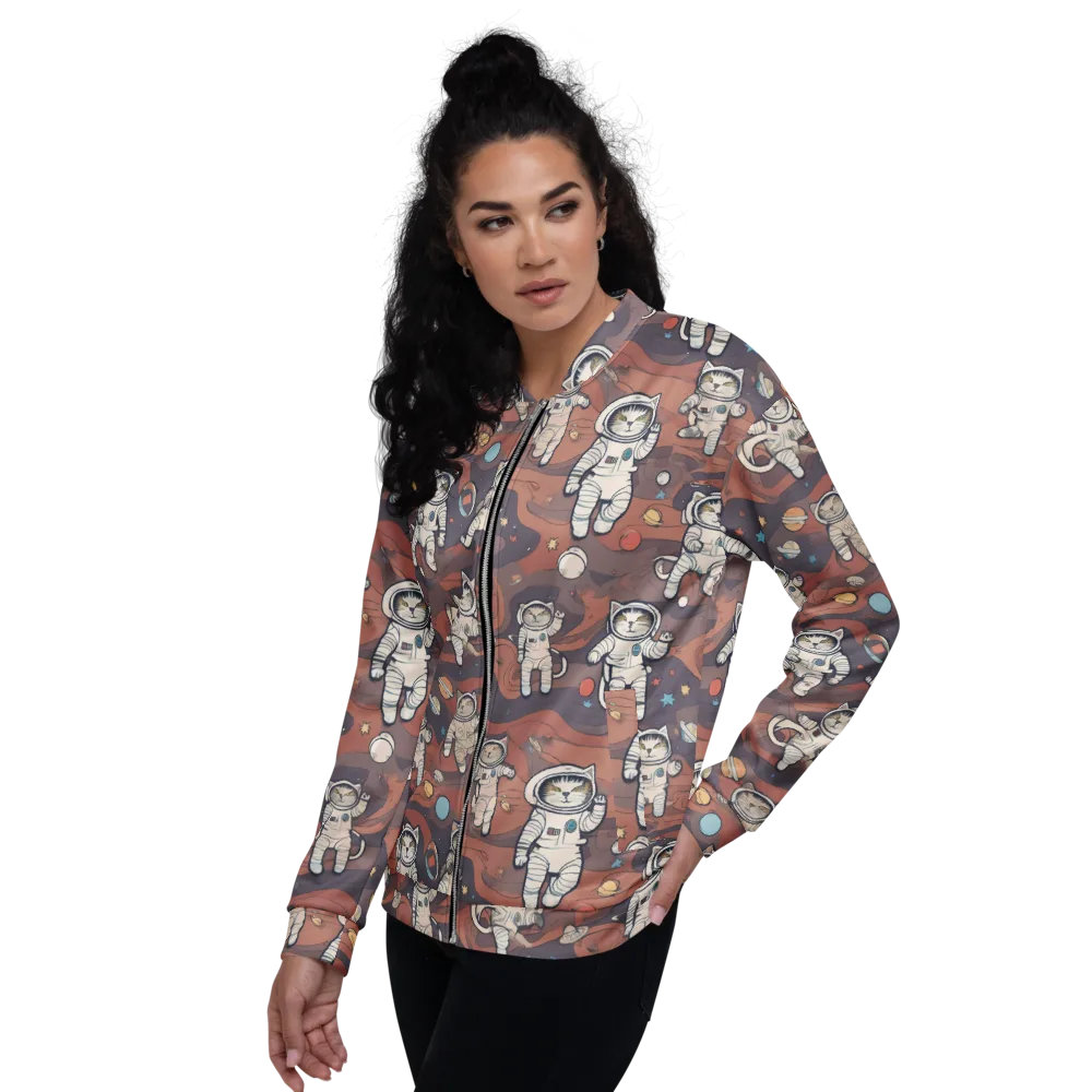 Orbiting Tabby on Bomber Jacket — Left