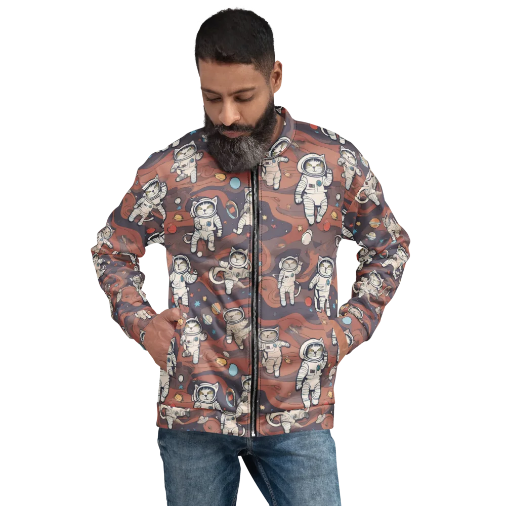 Orbiting Tabby on Bomber Jacket — Front