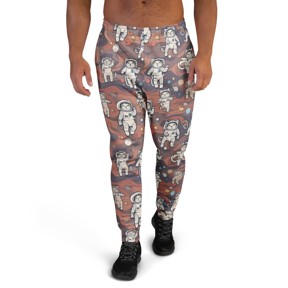 Orbiting Tabby on Men's Joggers — Front