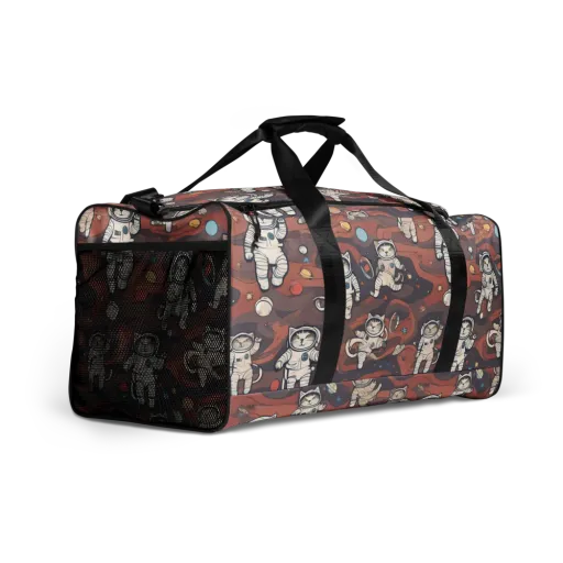 Orbiting Tabby on a Duffle Bag