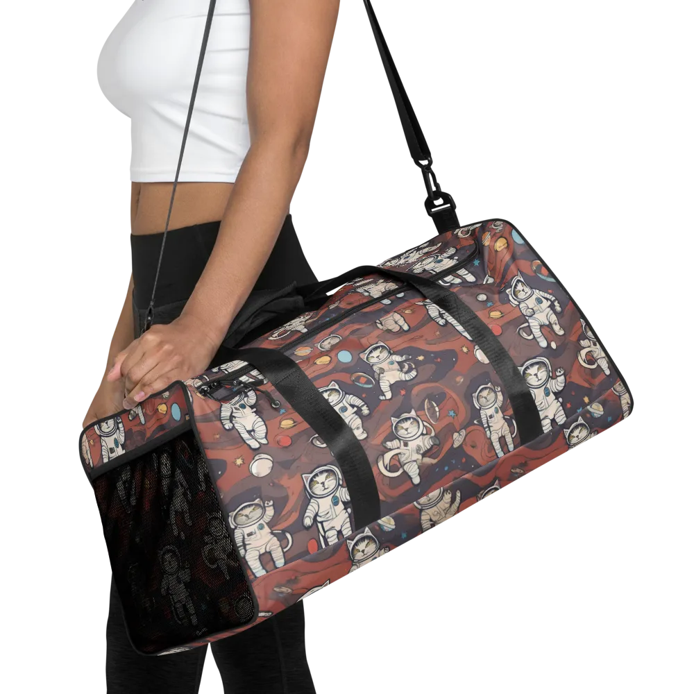 Orbiting Tabby on Duffle Bag — Front