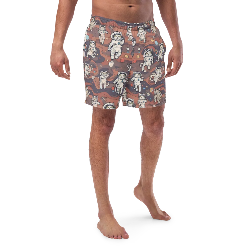 Orbiting Tabby on Swim Trunks — Front