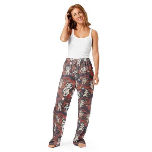 Orbiting Tabby on a Women's Pajama Pants