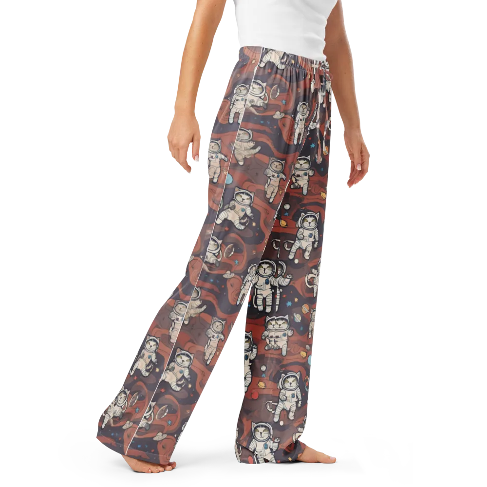 Orbiting Tabby on Women's Pajama Pants — Right Front