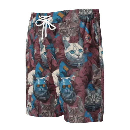 Cosmic Cat Crew on a Men's Board Shorts
