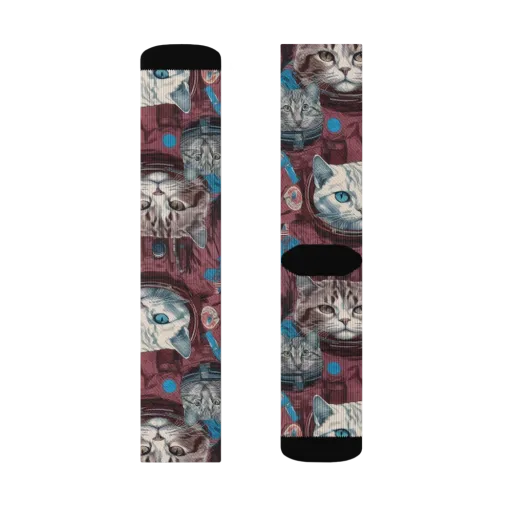 Cosmic Cat Crew on a Socks