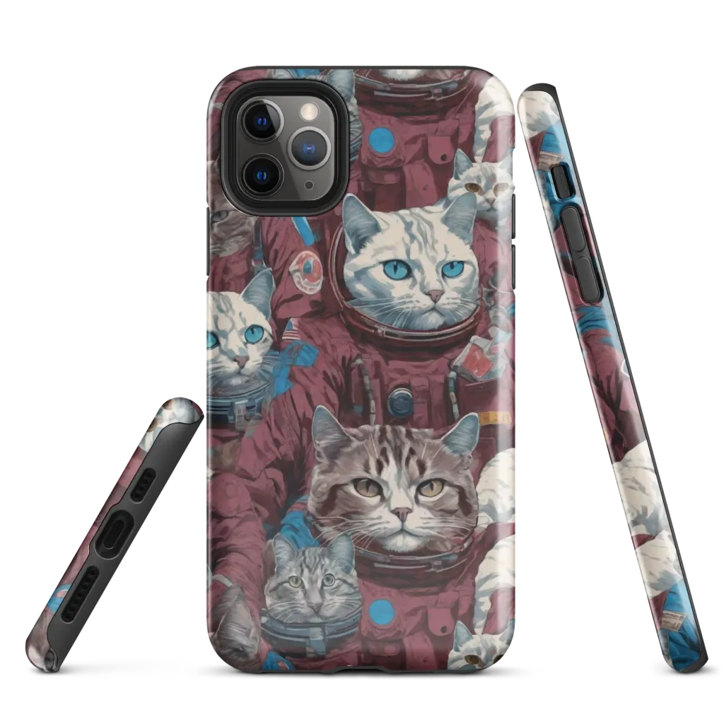 Cosmic Cat Crew on Tough Case for iPhone® — Front