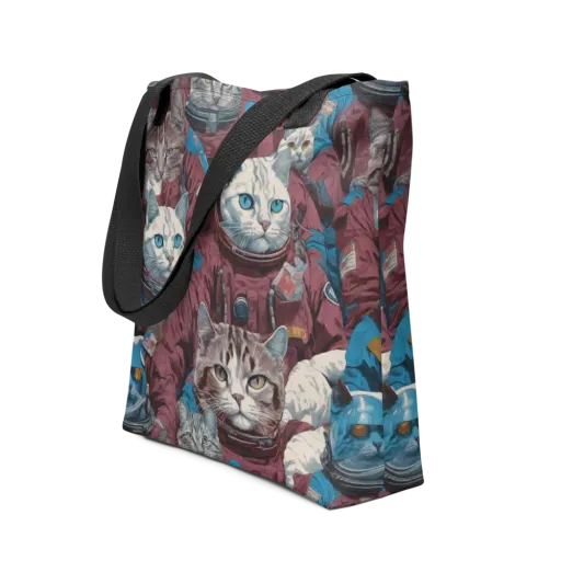 Cosmic Cat Crew on a Tote Bag