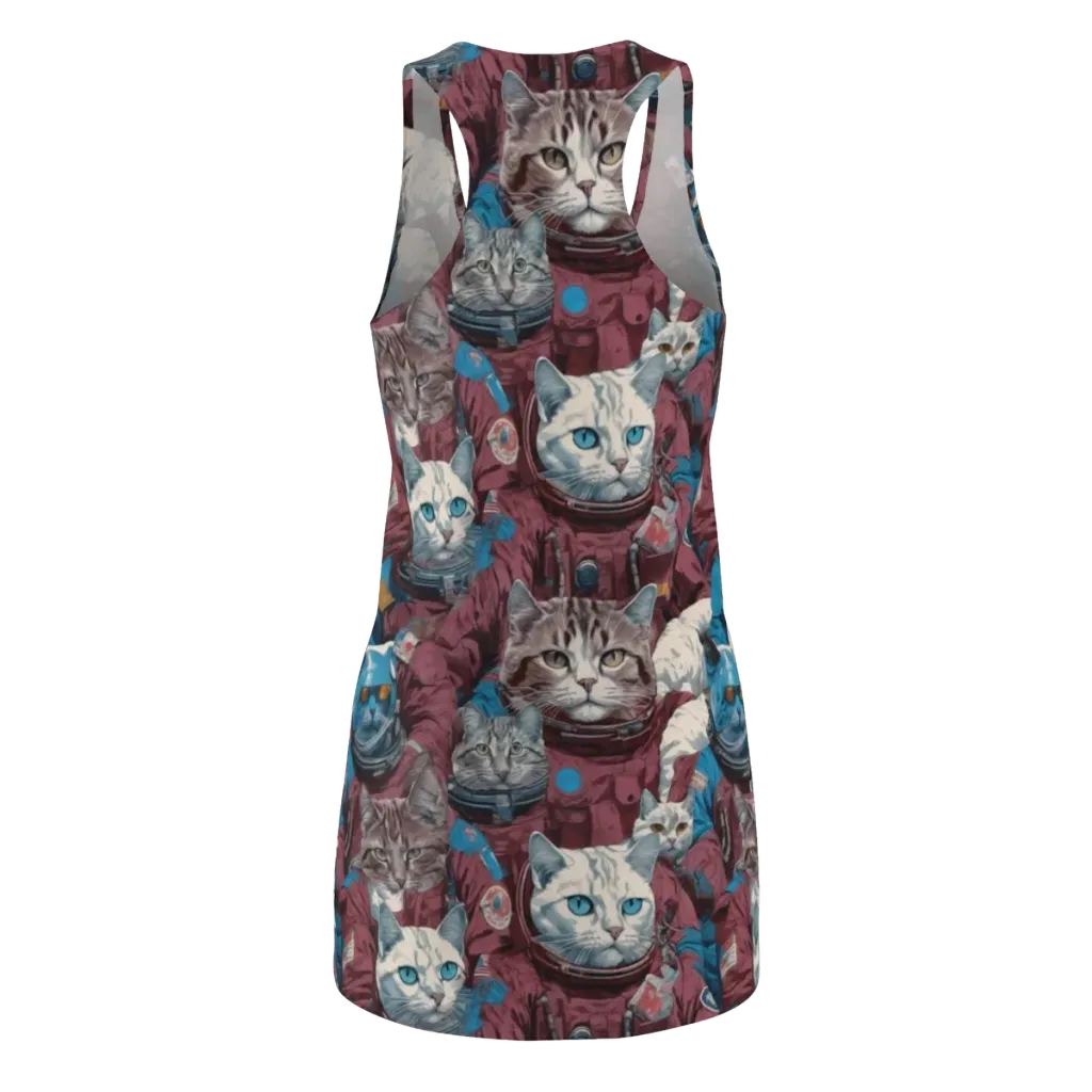 Cosmic Cat Crew on Racerback Dress — Back