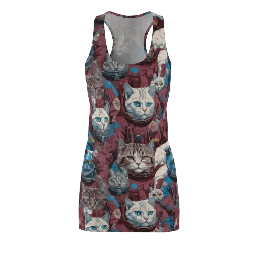 Cosmic Cat Crew on a Racerback Dress