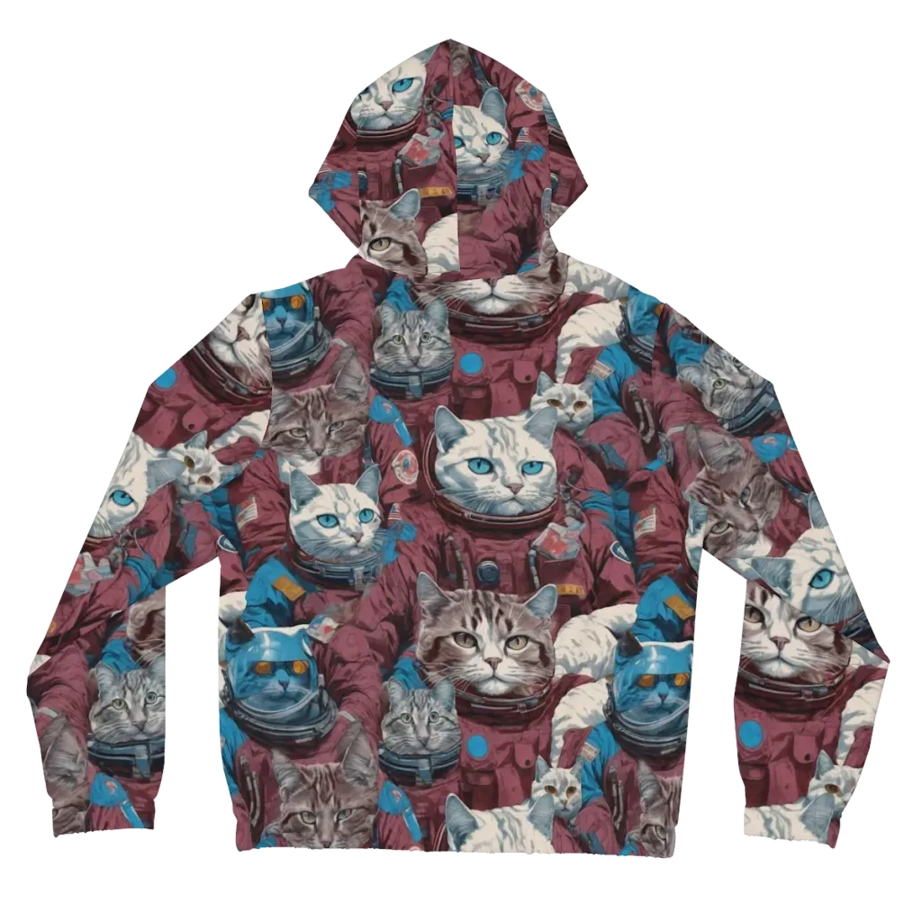Cosmic Cat Crew on Women's Full-Zip Hoodie — Back