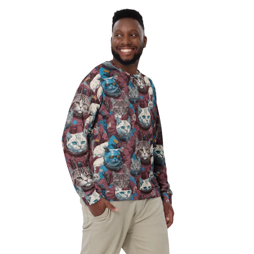 Cosmic Cat Crew on Sweatshirt — Front