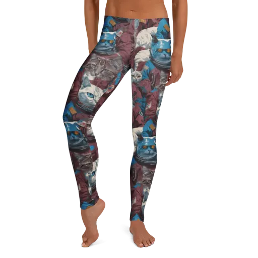 Cosmic Cat Crew on a Leggings
