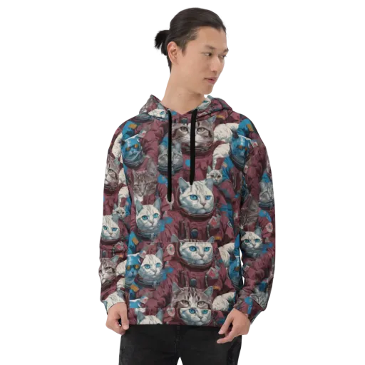 Cosmic Cat Crew on a Hoodie