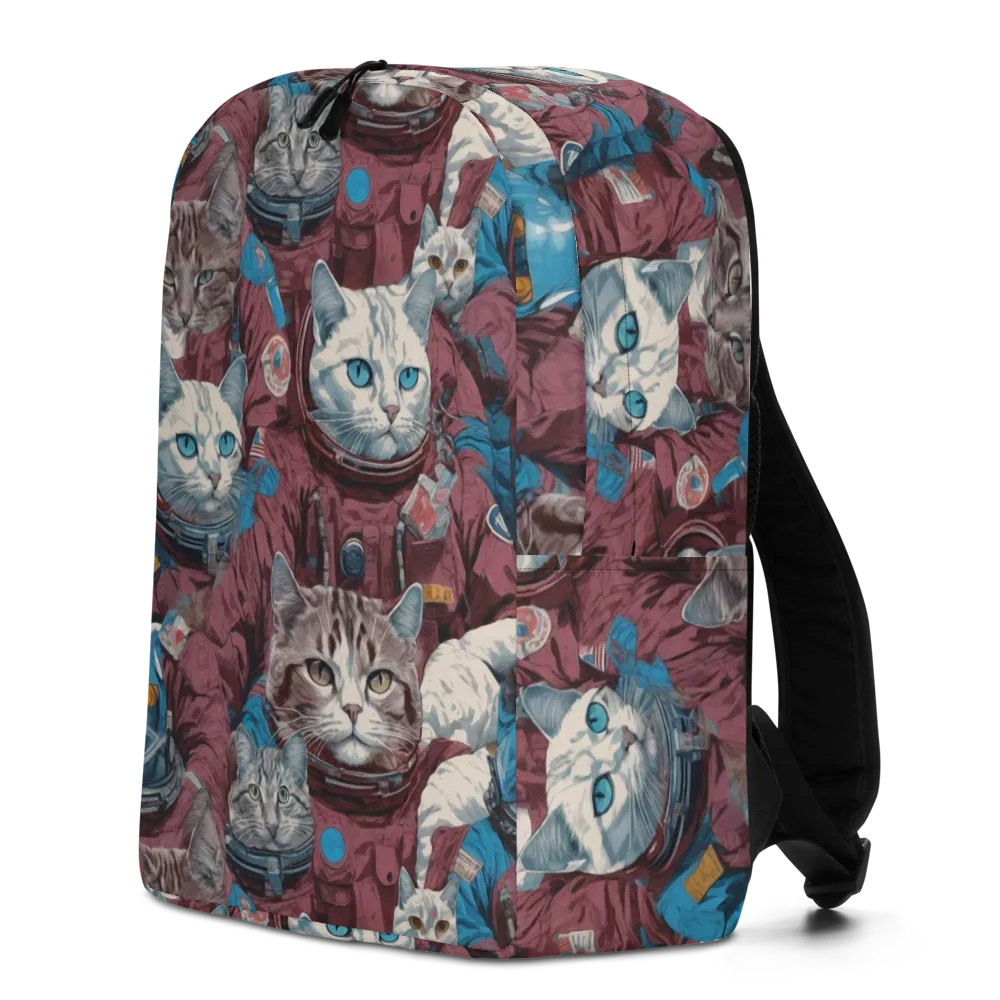 Cosmic Cat Crew on Minimalist Backpack — Left