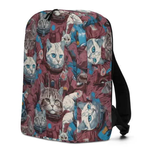Cosmic Cat Crew on a Minimalist Backpack