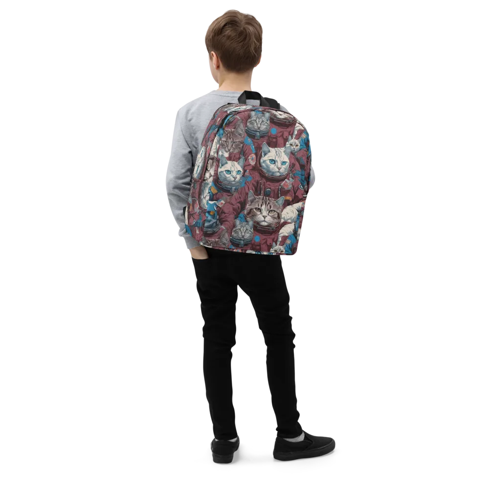 Cosmic Cat Crew on Minimalist Backpack — Right Front
