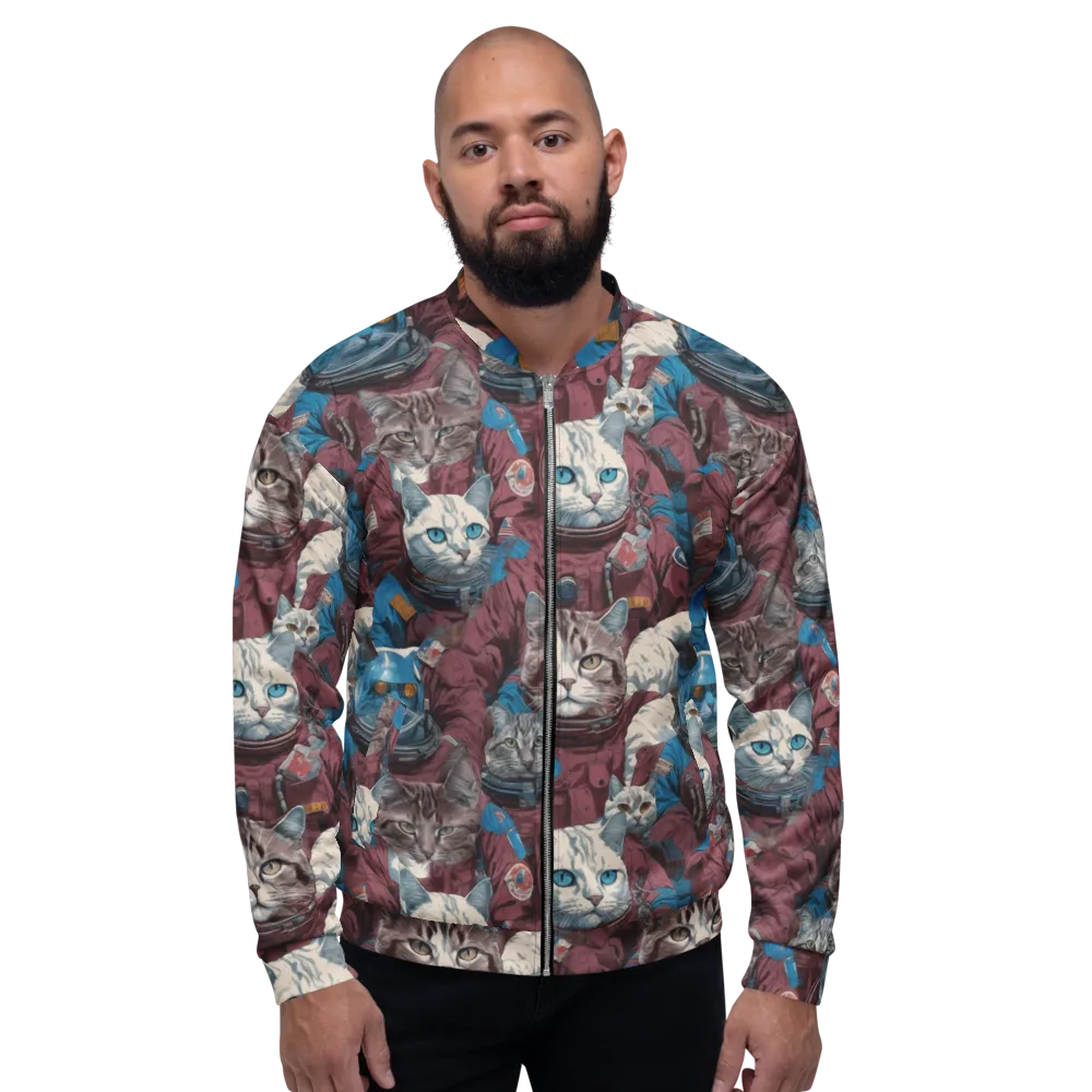Cosmic Cat Crew on Bomber Jacket — Front