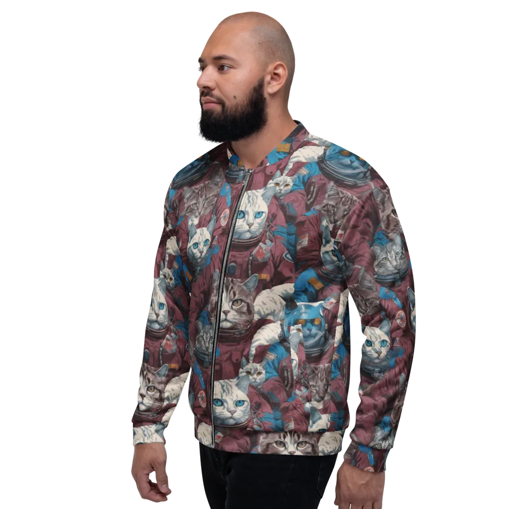 Cosmic Cat Crew on Bomber Jacket — Left