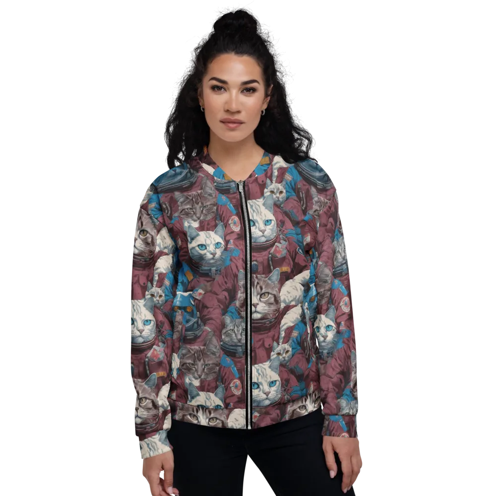 Cosmic Cat Crew on Bomber Jacket — Front