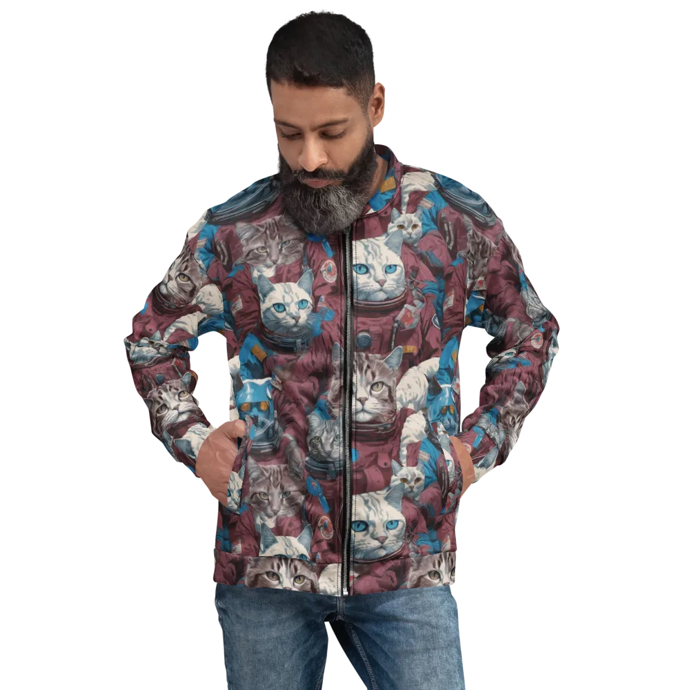 Cosmic Cat Crew on Bomber Jacket — Front