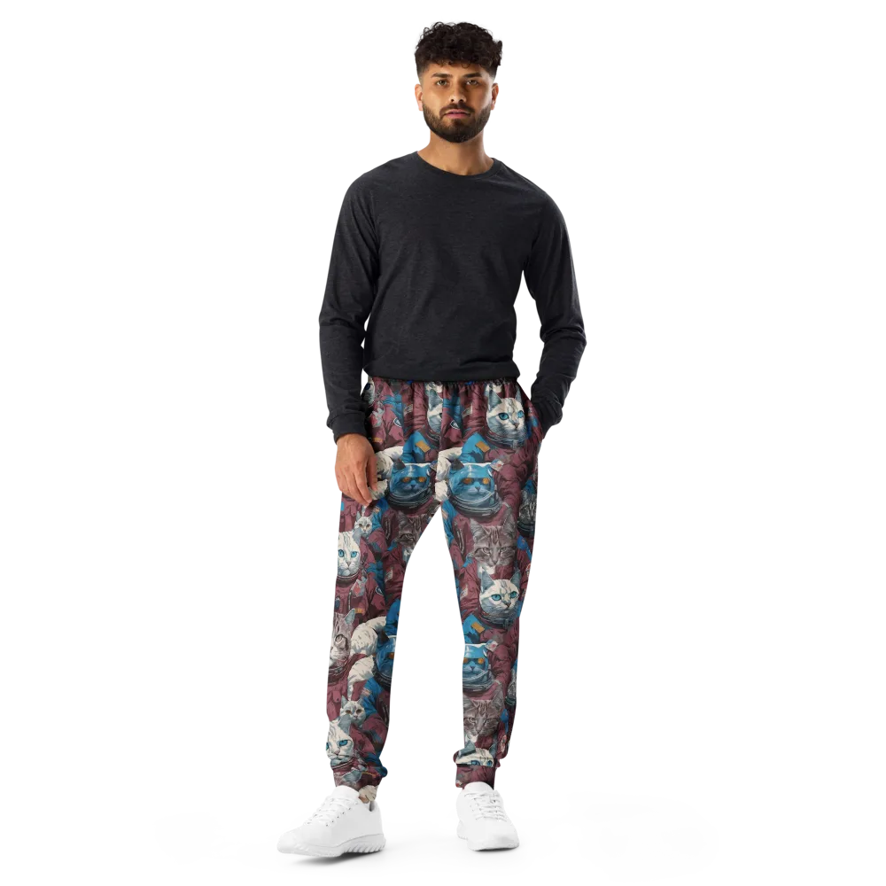 Cosmic Cat Crew on Men's Joggers — Front
