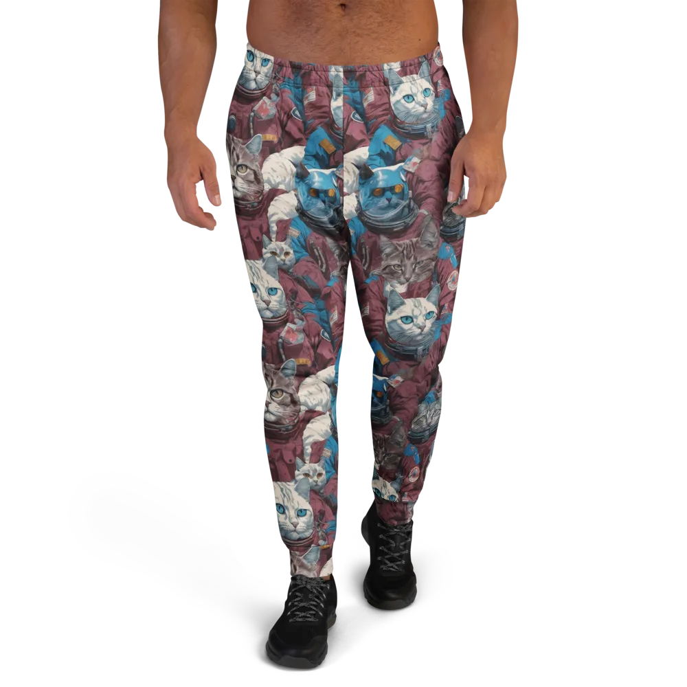 Cosmic Cat Crew on Men's Joggers — Front