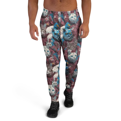Cosmic Cat Crew on a Men's Joggers