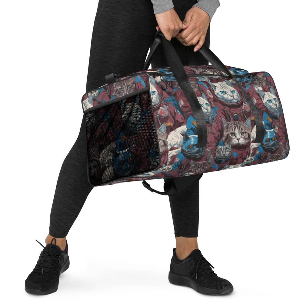 Cosmic Cat Crew on Duffle Bag — Right Front