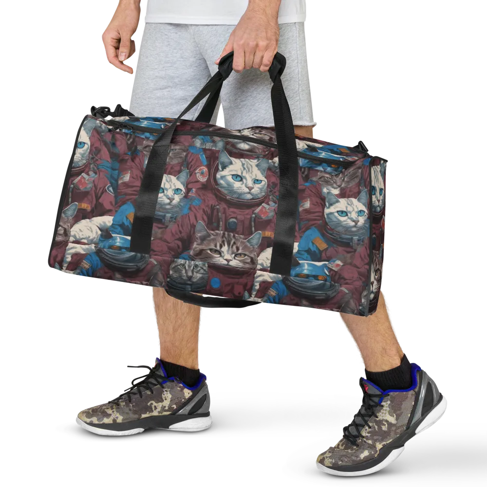 Cosmic Cat Crew on Duffle Bag — Front