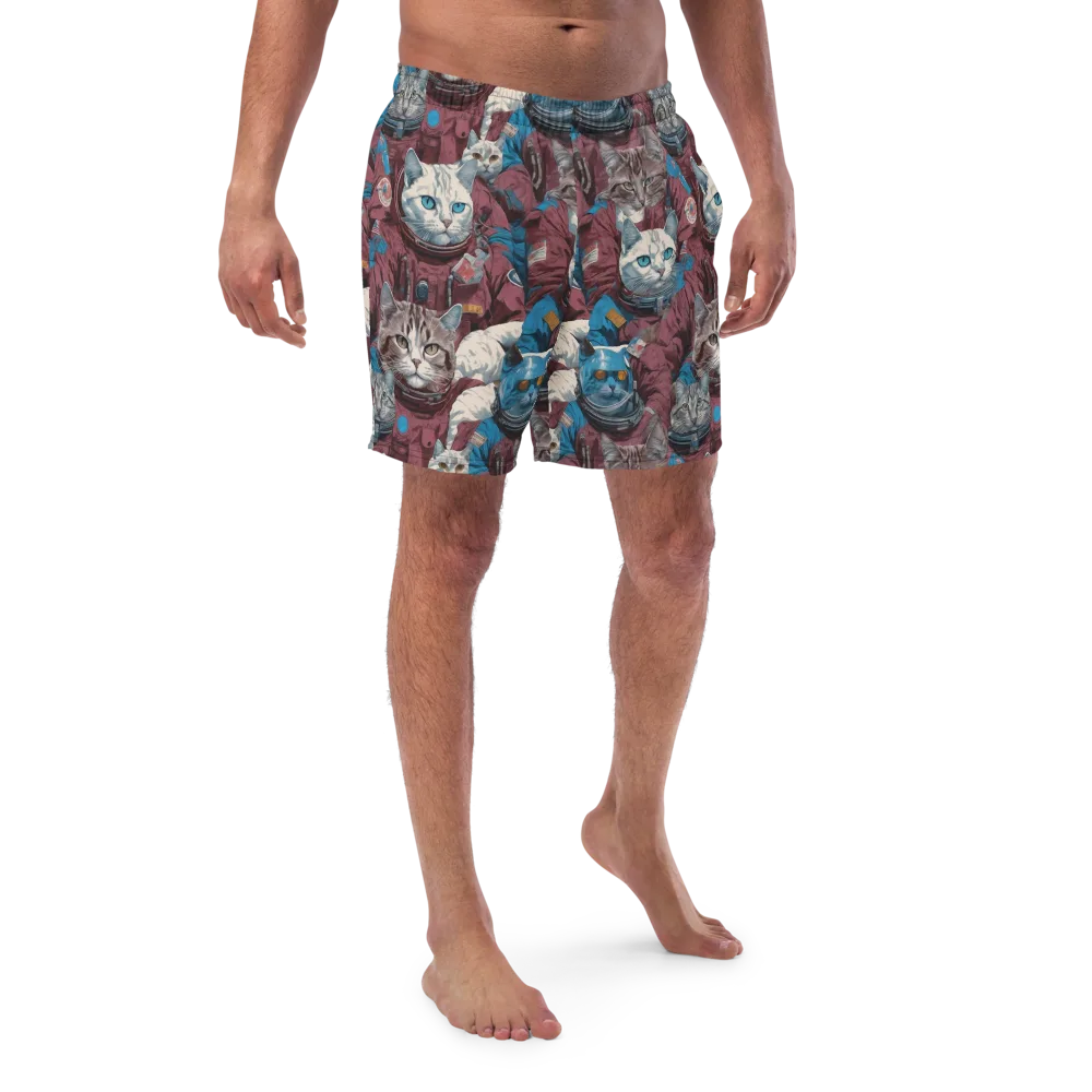Cosmic Cat Crew on Swim Trunks — Front