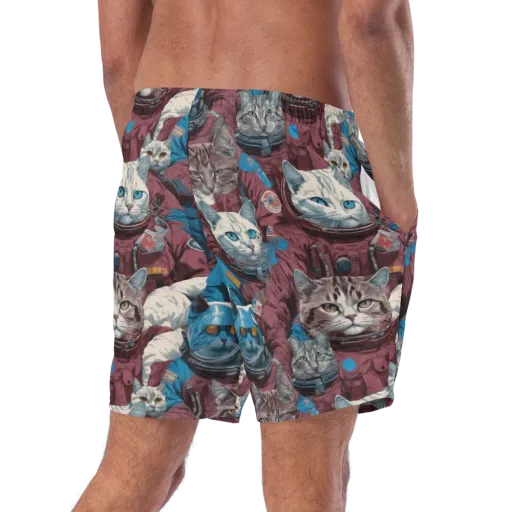 Cosmic Cat Crew on a Swim Trunks