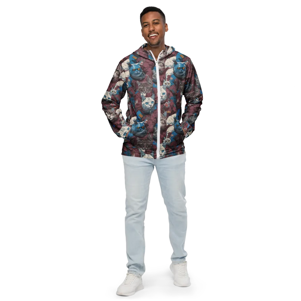 Cosmic Cat Crew on Men's Windbreaker — Front