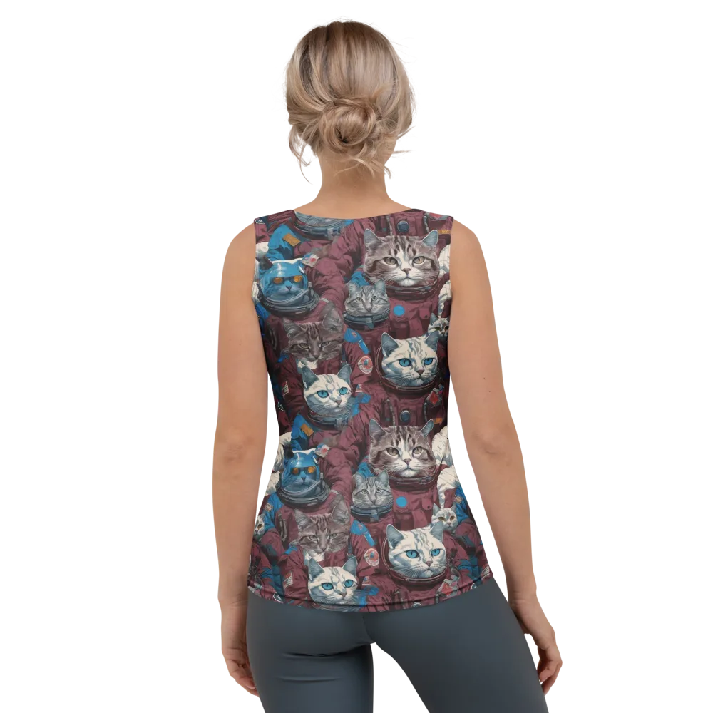 Cosmic Cat Crew on Women's Tank Top — Back