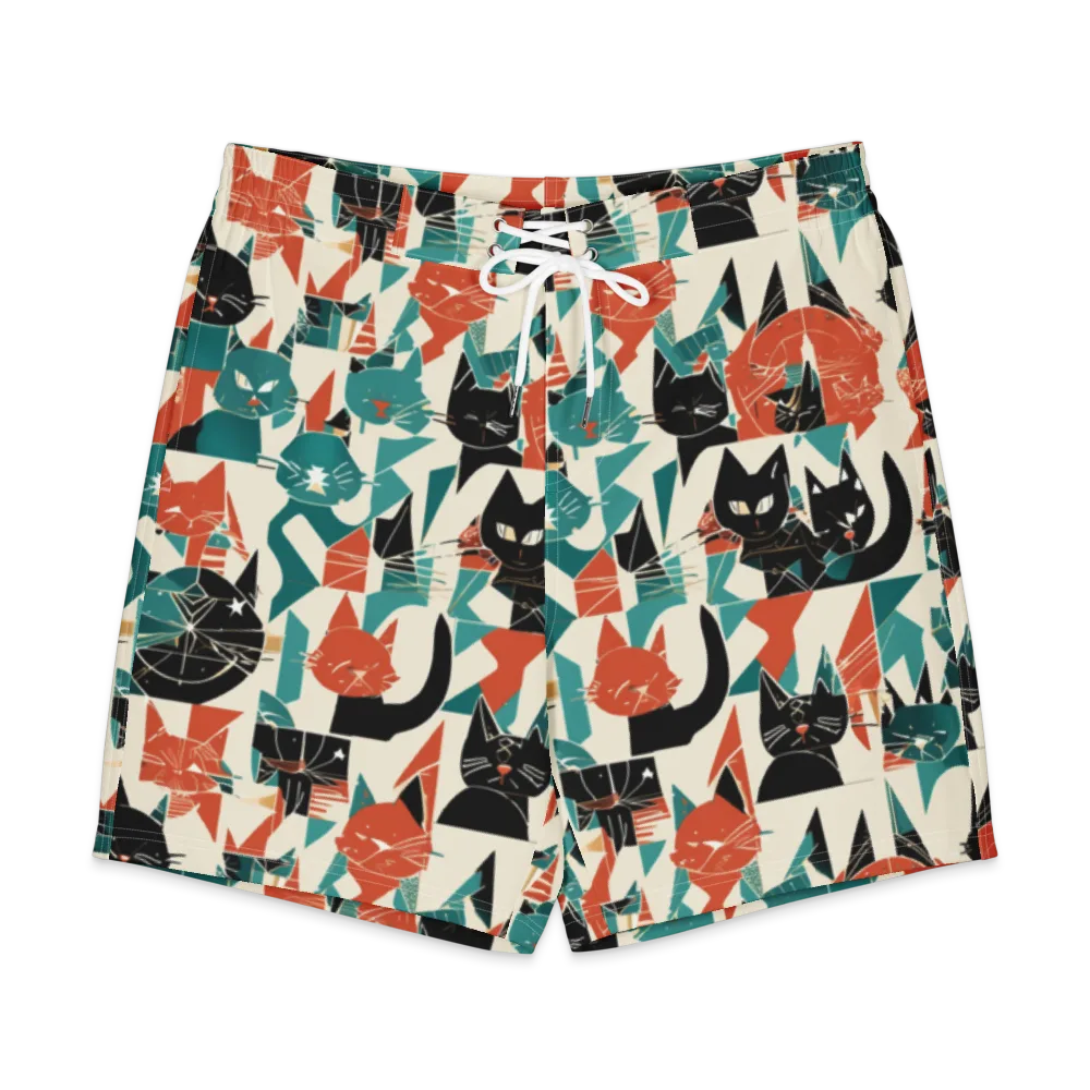 Cathedral Cats on Men's Board Shorts — Front
